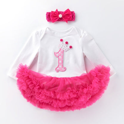 Newborn Infant Outfits Baby Girl My 1st Birthday Party Dress Tutus Newborn Clothes - ChildAngle
