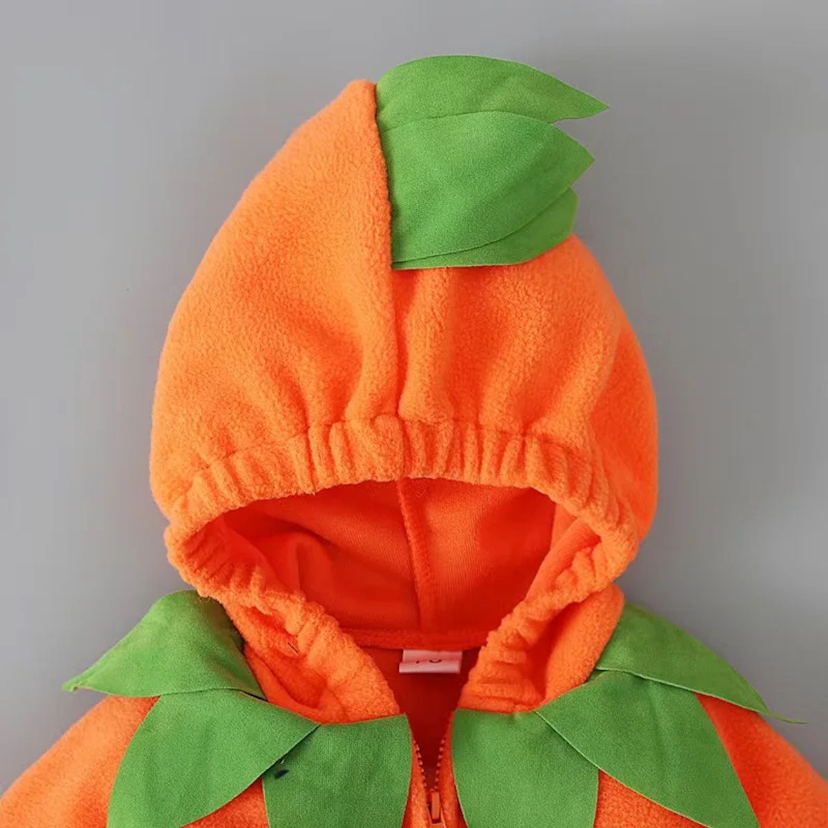 2PCS Newborn Halloween Outfits Fleece Pumpkin Face Hooded Baby Onesies - ChildAngle