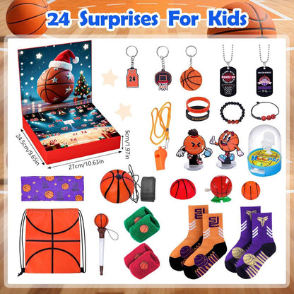 Basketball Advent Calendar Baseball Advent Calendar Christmas Gift for Sports Lovers - ChildAngle