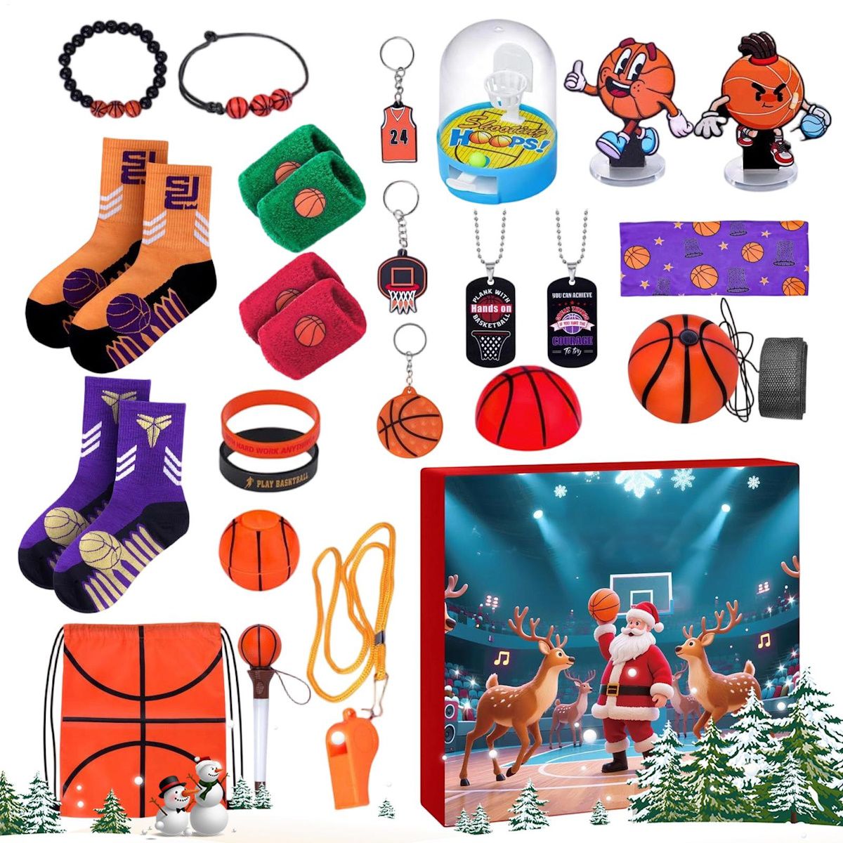 Basketball Advent Calendar Baseball Advent Calendar Christmas Gift for Sports Lovers - ChildAngle