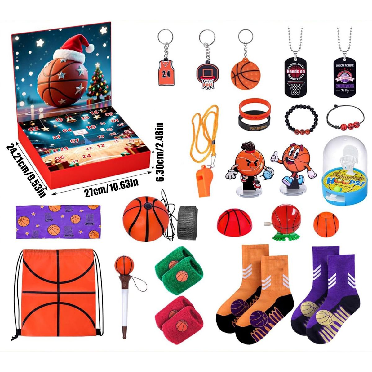Basketball Advent Calendar Baseball Advent Calendar Christmas Gift for Sports Lovers - ChildAngle