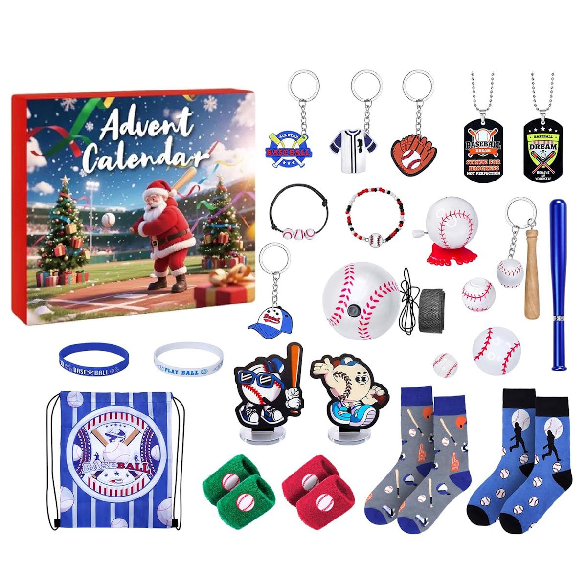 Basketball Advent Calendar Baseball Advent Calendar Christmas Gift for Sports Lovers - ChildAngle