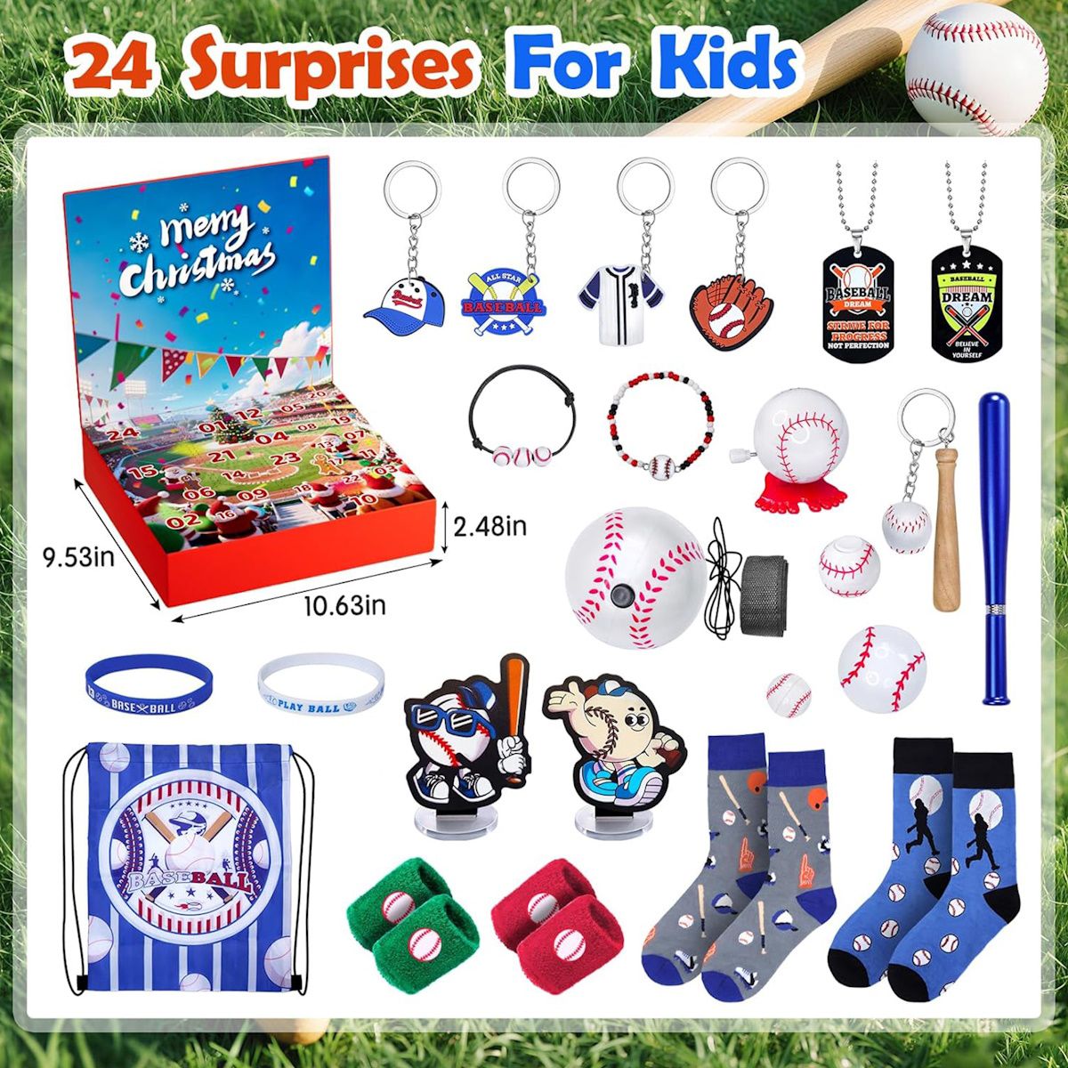 Basketball Advent Calendar Baseball Advent Calendar Christmas Gift for Sports Lovers - ChildAngle