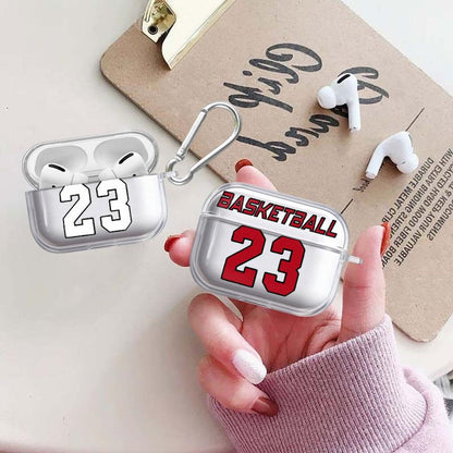 Basketball-themed airpod case with number 23  - ChildAngle Basketball AirPods Case for AirPods Pro 3 and earlier devices