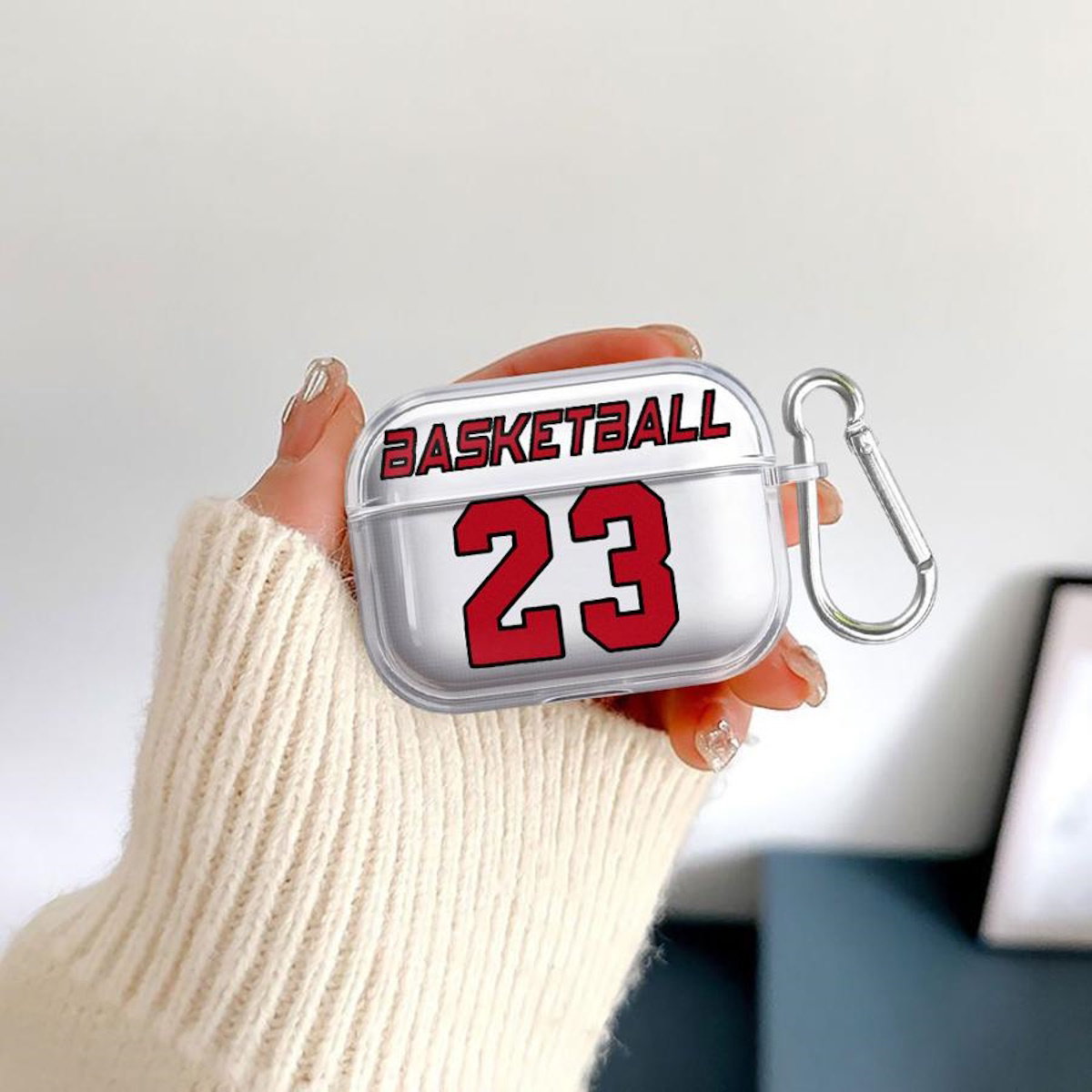 Basketball-themed airpod case with number 23 - ChildAngle Basketball AirPods Case for AirPods Pro 3 and earlier devices