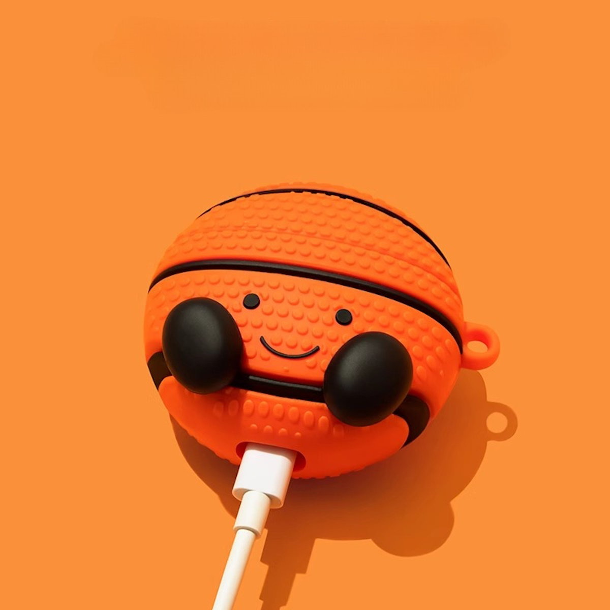 Orange basketball-shaped AirPods Case - ChildAngle Basketball AirPods Case for AirPods Pro 3 and earlier devices