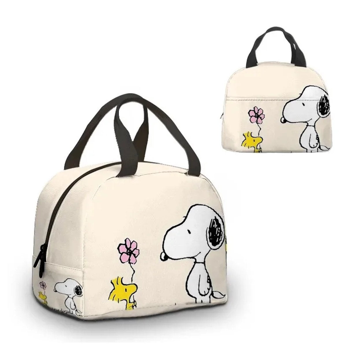 White Snoopy Lunch Bag Tote Large Capacity Lunch Bag - ChildAngle