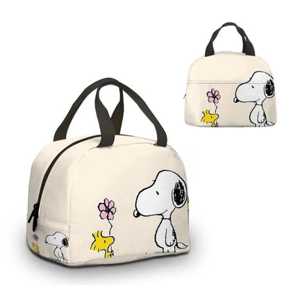 White Snoopy Lunch Bag Tote Large Capacity Lunch Bag - ChildAngle