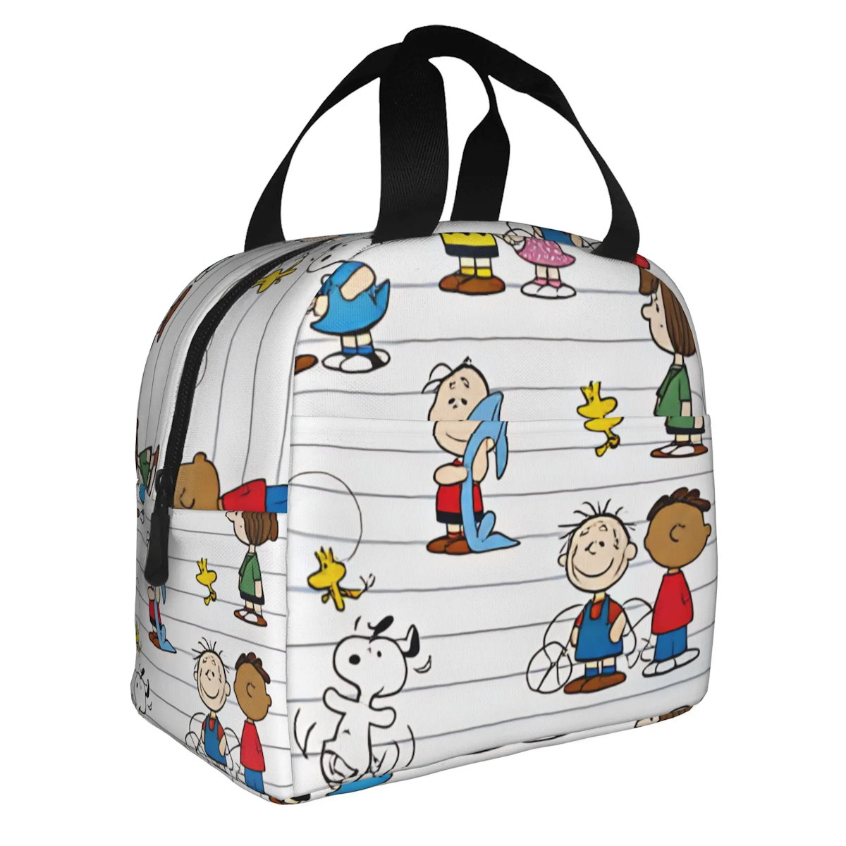 White Snoopy Lunch Bag Tote Large Capacity Lunch Bag - ChildAngle