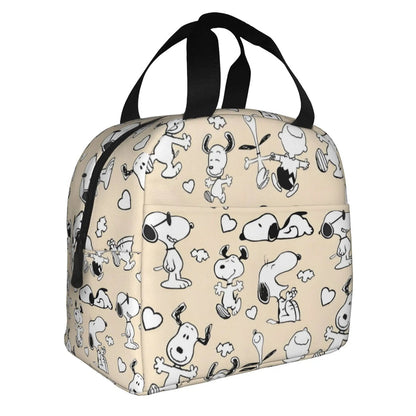 White Snoopy Lunch Bag Tote Large Capacity Lunch Bag - ChildAngle
