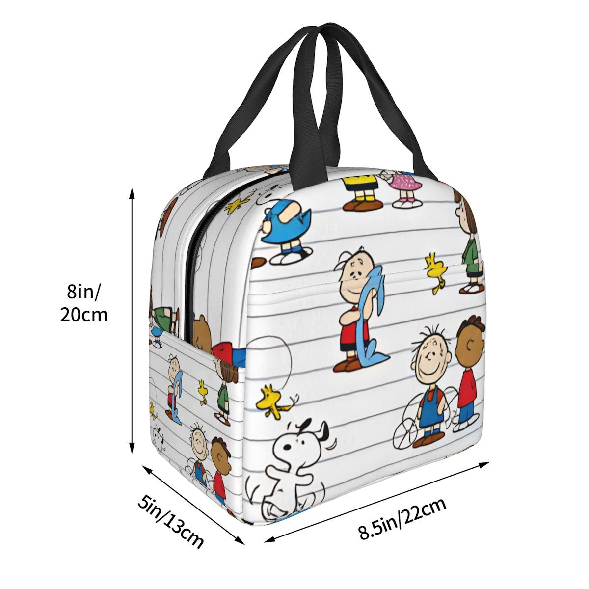 White Snoopy Lunch Bag Tote Large Capacity Lunch Bag - ChildAngle