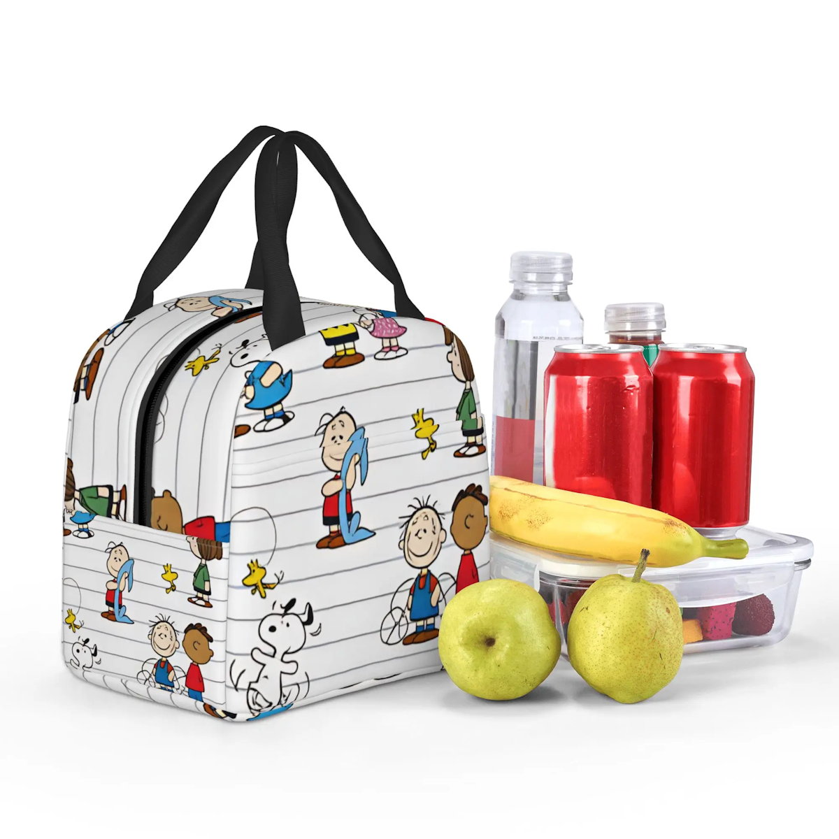 White Snoopy Lunch Bag Tote Large Capacity Lunch Bag - ChildAngle