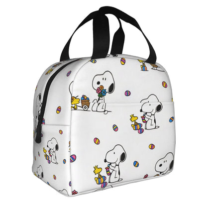 White Snoopy Lunch Bag Tote Large Capacity Lunch Bag - ChildAngle
