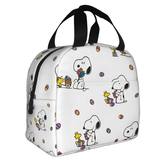 White Snoopy Lunch Bag Tote Large Capacity Lunch Bag - ChildAngle