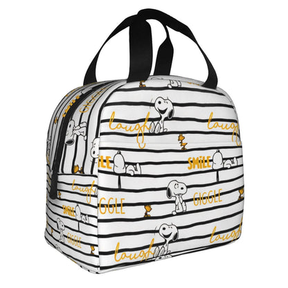 White Snoopy Lunch Bag Tote Large Capacity Lunch Bag - ChildAngle