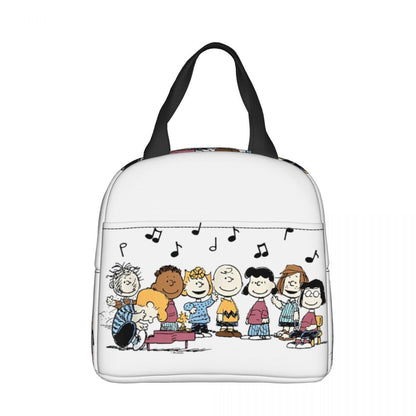 White Snoopy Lunch Bag Tote Large Capacity Lunch Bag - ChildAngle