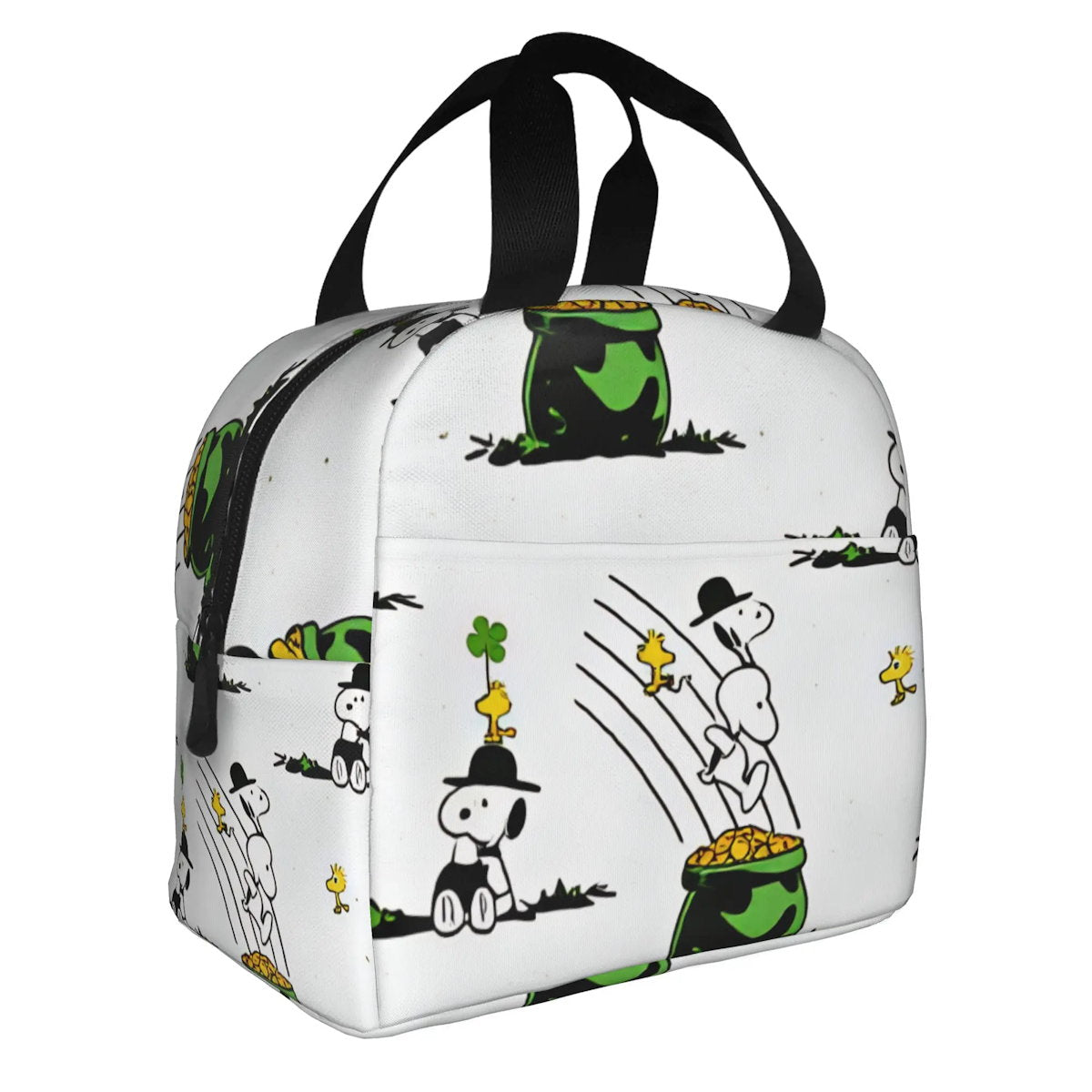White Snoopy Lunch Bag Tote Large Capacity Lunch Bag - ChildAngle