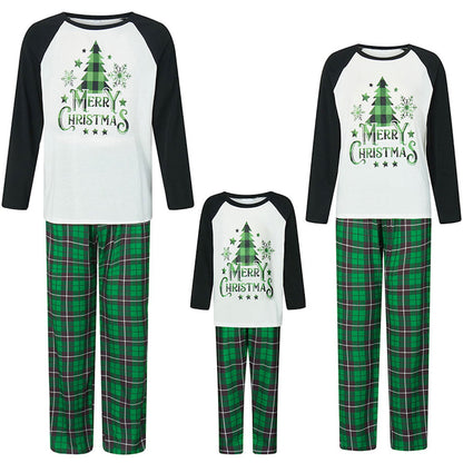 Green Christmas Family Matching Pajama Set Xmas Tree Print PJS for Family Christmas Mommy and Me - ChildAngle