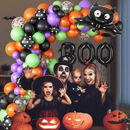 Halloween Decoration Bat Foil Balloons BOO Balloons Garland - ChildAngle