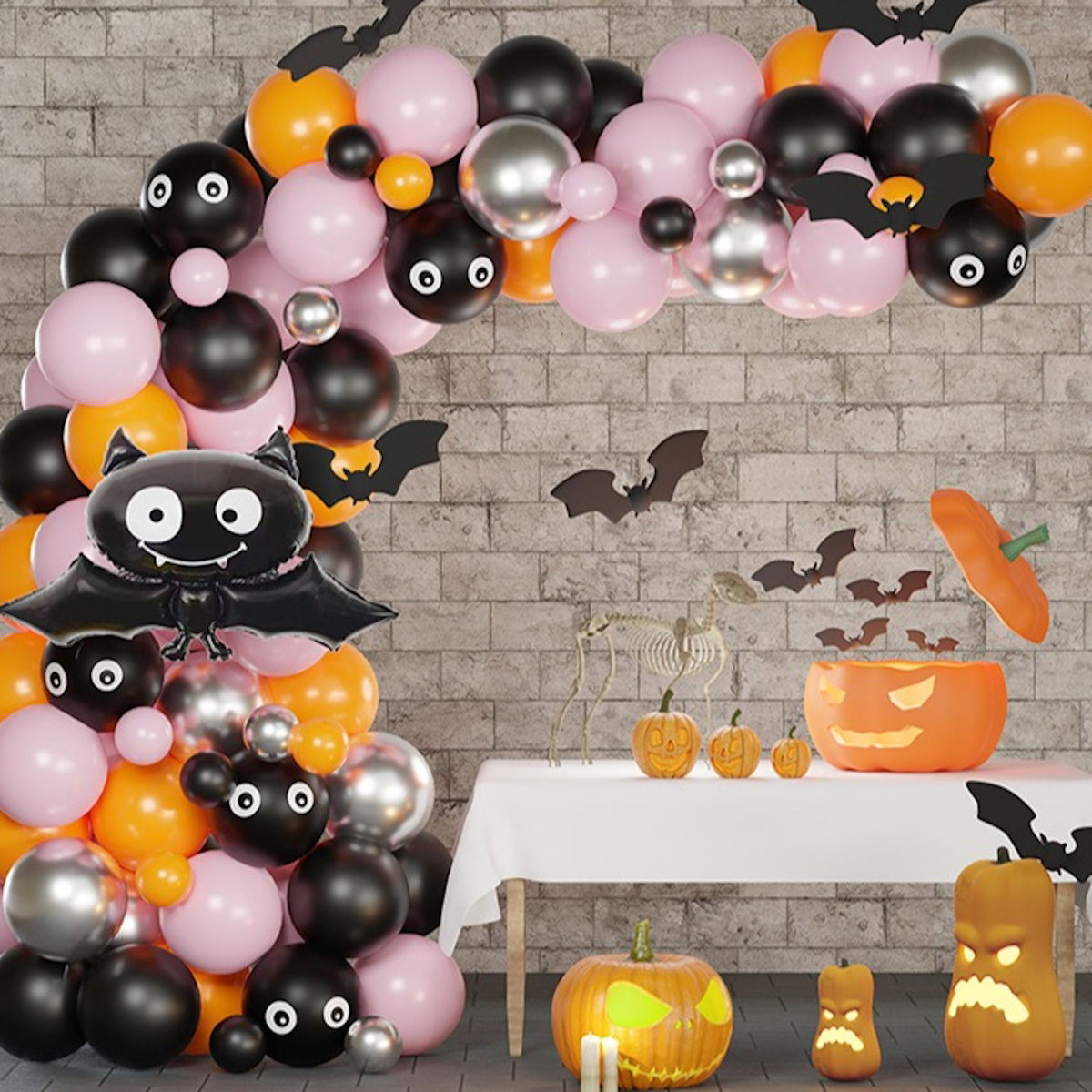 Halloween Decoration Spider Foil Balloons BOO Balloons Garland - ChildAngle