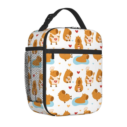 Capybara Lunch Bag Insulated Portable Lunch Tote - ChildAngle