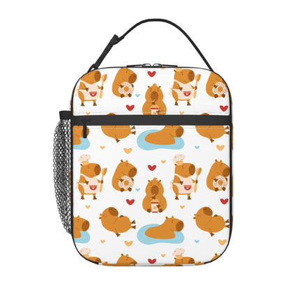 Capybara Lunch Bag Insulated Portable Lunch Tote - ChildAngle