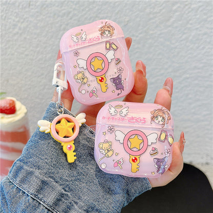 Pink cartoon-themed Cardcaptor Sakura airpod cases -  ChildAngle