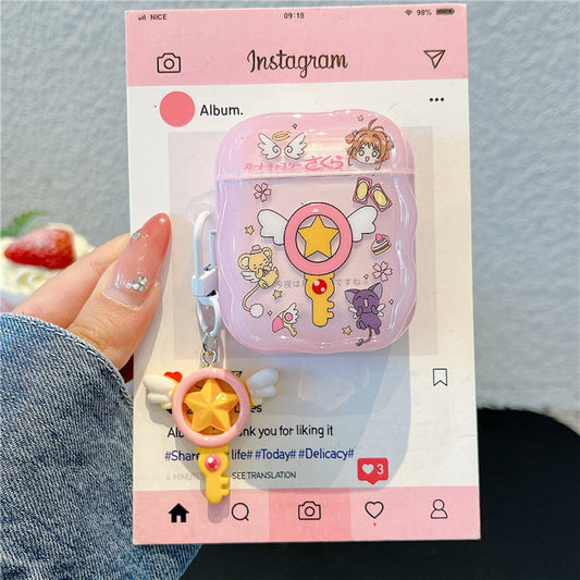 Pink cartoon-themed Cardcaptor Sakura airpod cases -  ChildAngle