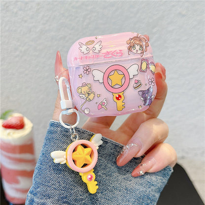 Pink cartoon-themed Cardcaptor Sakura airpod cases -  ChildAngle