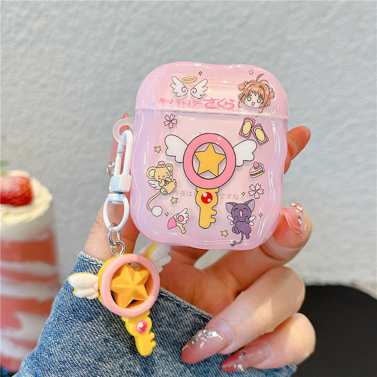 Pink cartoon-themed Cardcaptor Sakura airpod cases -  ChildAngle