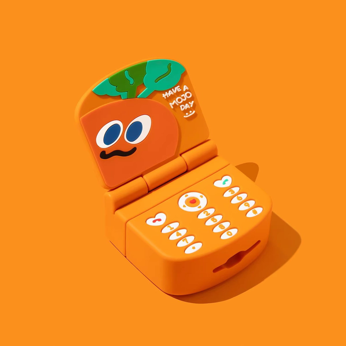 Carrot Flip Phone AirPods Case - ChildAngle
