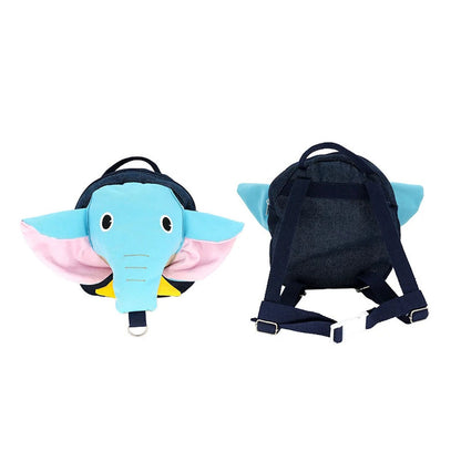 Cartoon 3D Plush Animal Kindergarten Backpack Toddlers Preschool Backpack with Leash - ChildAngle