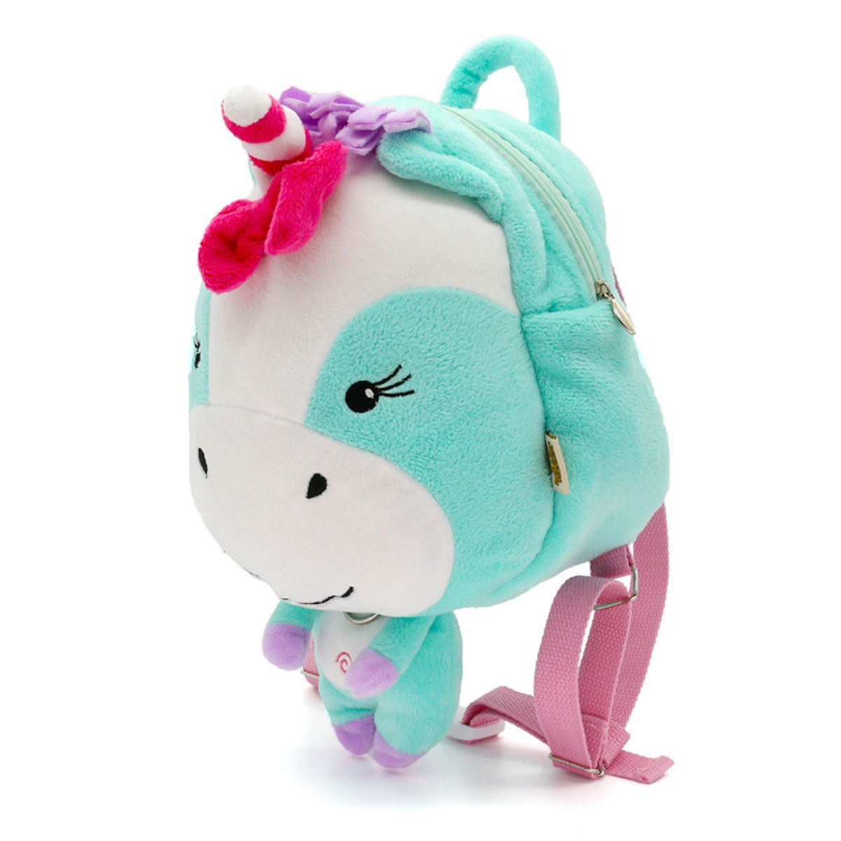 Cartoon 3D Plush Animal Kindergarten Backpack Toddlers Preschool Backpack with Leash - ChildAngle