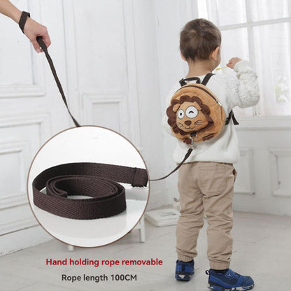 Cartoon 3D Plush Animal Kindergarten Backpack Toddlers Preschool Backpack with Leash - ChildAngle