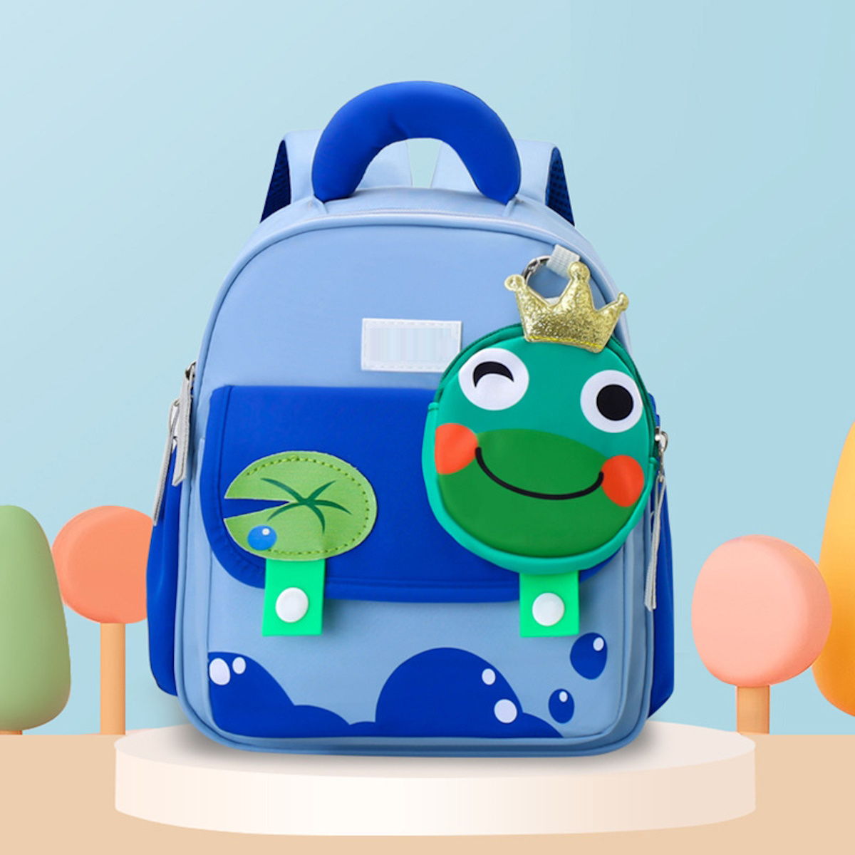 Cartoon Children Kindergarten Backpack Toddlers Preschool Backpack with Accessories - ChildAngle