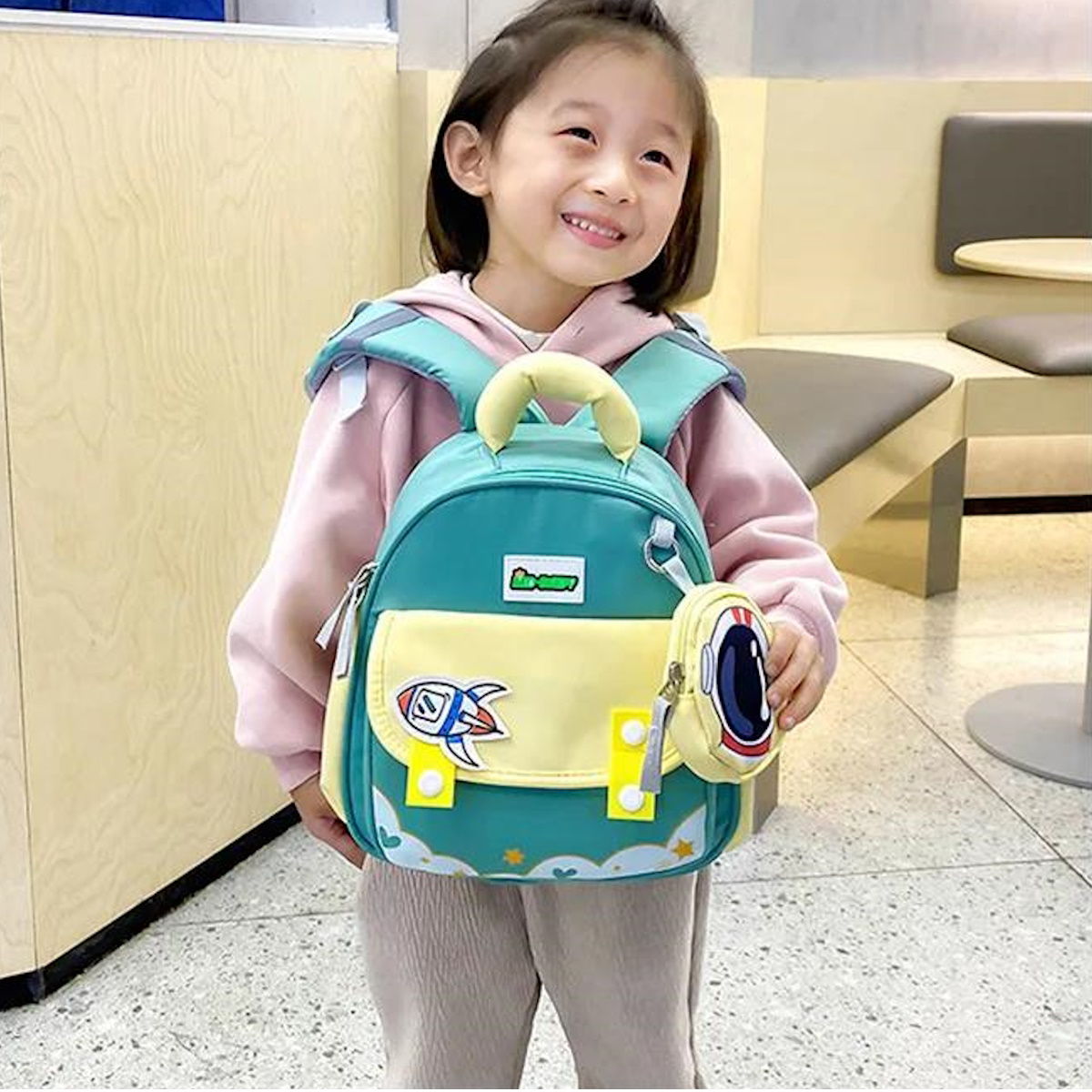 Cartoon Children Kindergarten Backpack Toddlers Preschool Backpack with Accessories - ChildAngle