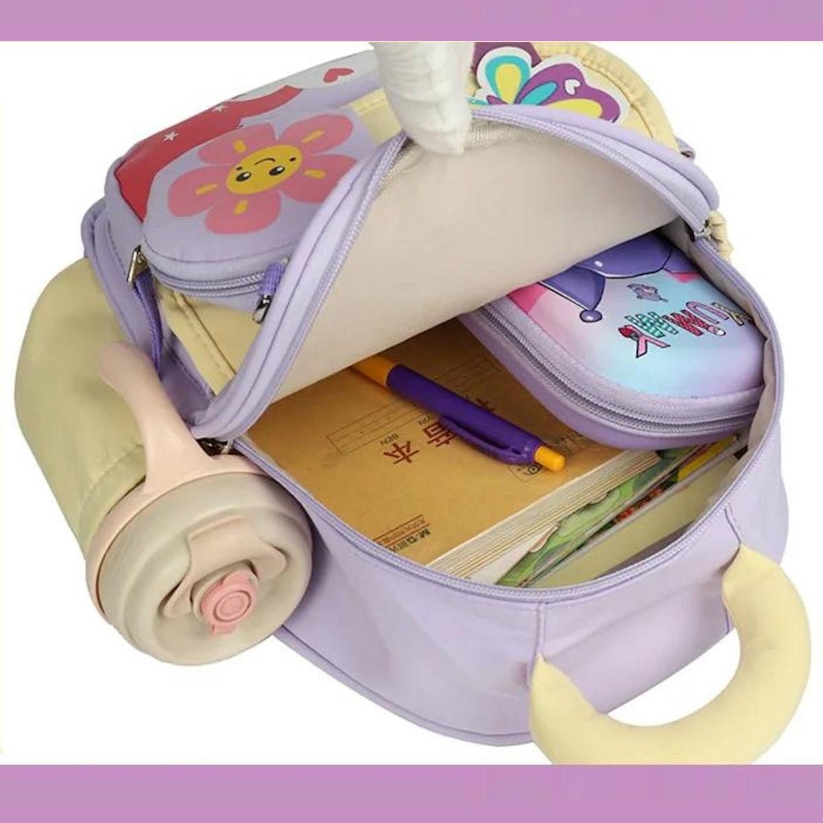 Cartoon Children Kindergarten Backpack Toddlers Preschool Backpack with Accessories - ChildAngle