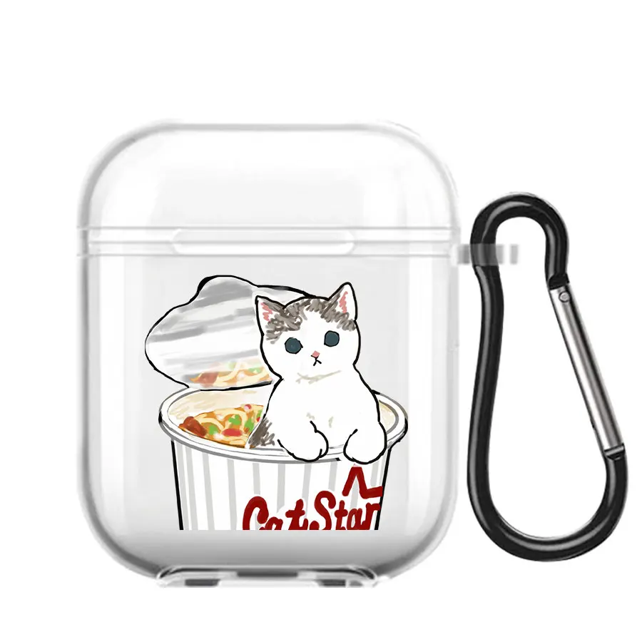 Cat AirPod Case Cartoon Cat TPU Earphone AirPods Case