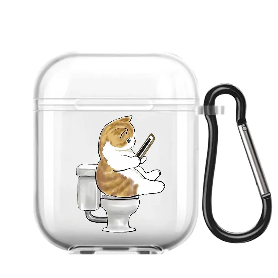 Cat AirPod Case Cartoon Cat TPU Earphone AirPods Case