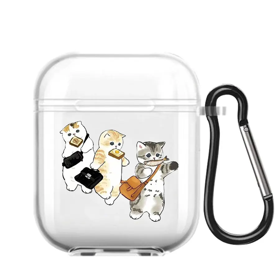 Cat AirPod Case Cartoon Cat TPU Earphone AirPods Case