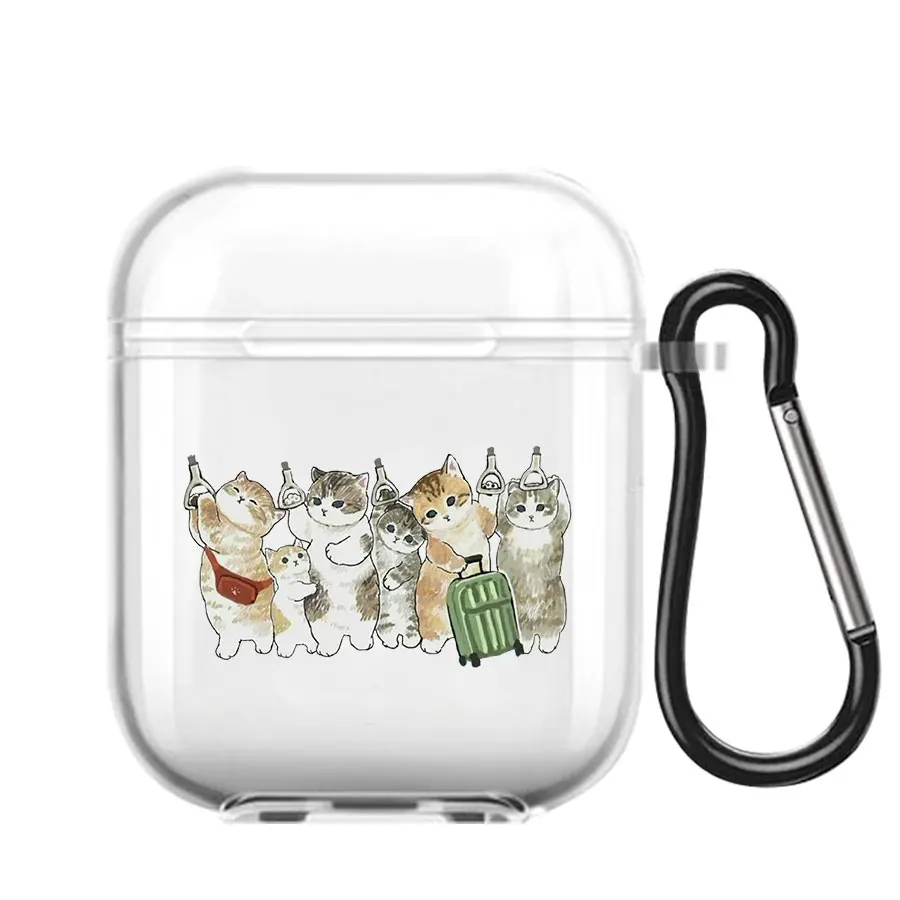 Cat AirPod Case Cartoon Cat TPU Earphone AirPods Case