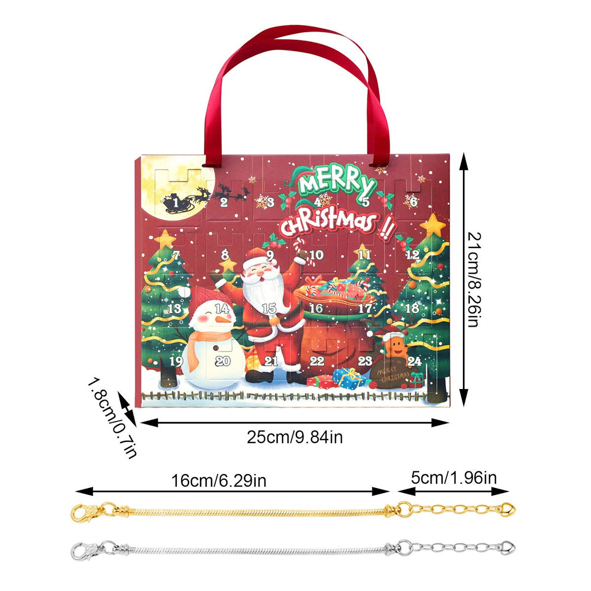 Charm Bracelet Advent Calendar Jewelry Advent Calendar Kids Advent Calendar Jewelry Set for Girls Christmas Calendar Bracelet - ChildAngle