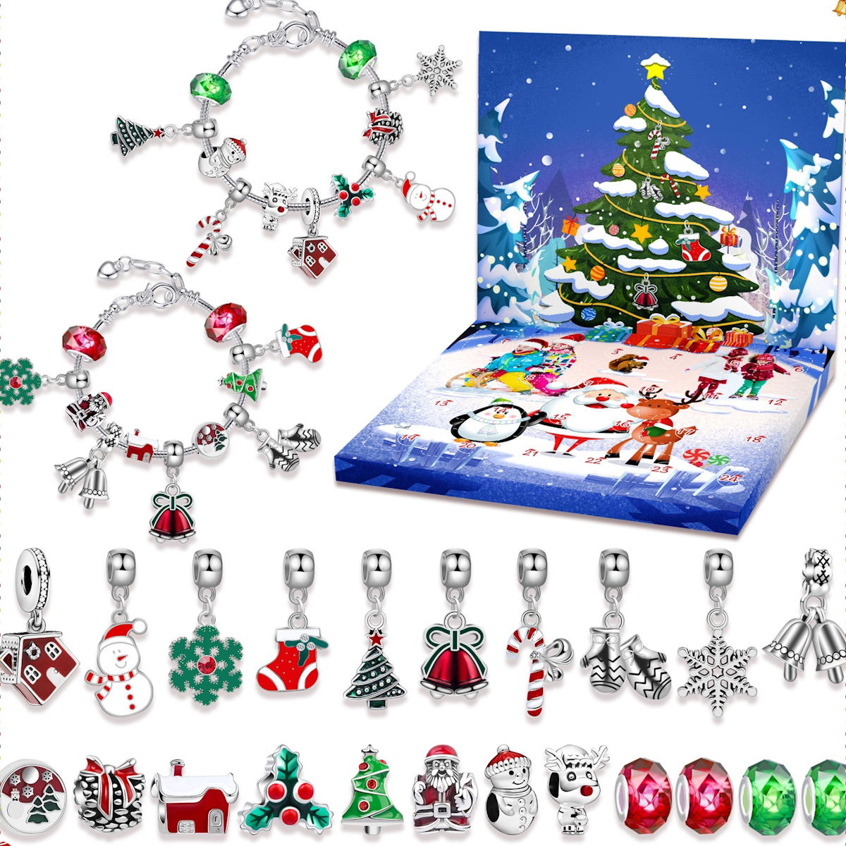 Charm Bracelet Advent Calendar Jewelry Advent Calendar Kids Advent Calendar Jewelry Set for Girls Christmas Calendar Bracelet - ChildAngle