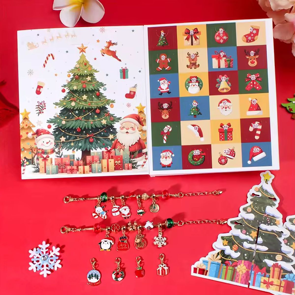 Charm Bracelet Advent Calendar Jewelry Advent Calendar Kids Advent Calendar Jewelry Set for Girls Christmas Calendar Bracelet - ChildAngle