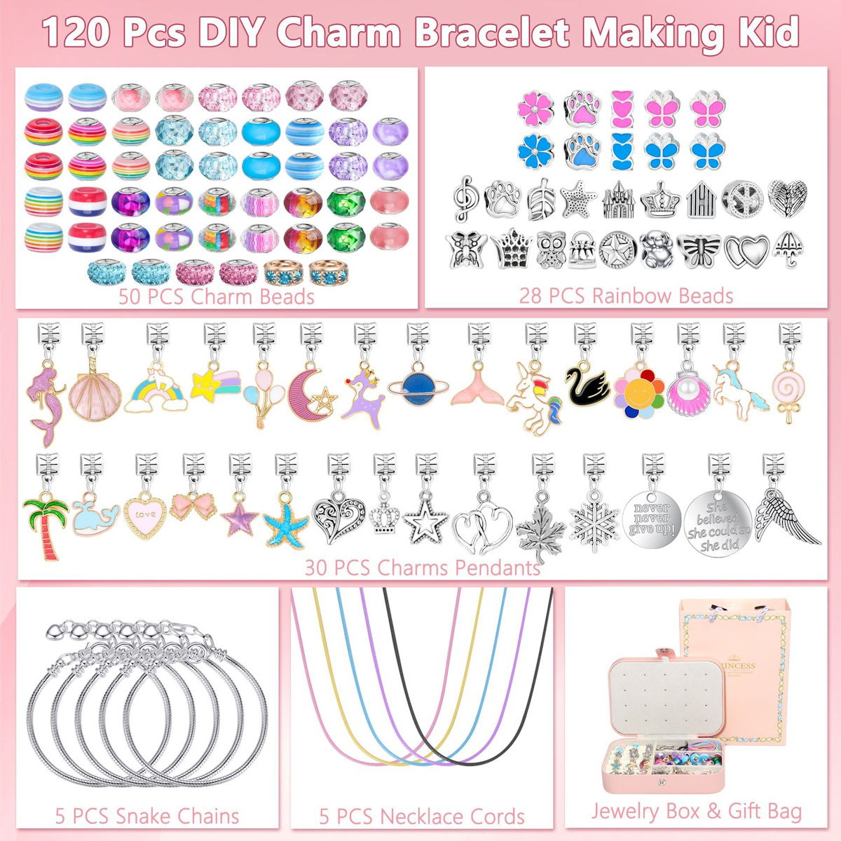 Charm Bracelet Advent Calendar Jewelry Advent Calendar Kids Advent Calendar Jewelry Set for Girls Christmas Calendar Bracelet - ChildAngle