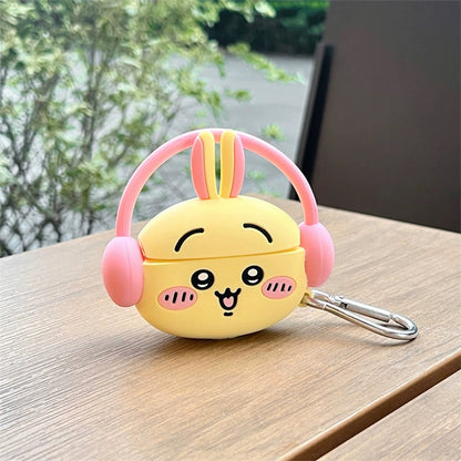 Chiikawa airpod case with pink headphones - ChildAngle Chiikawa AirPods Case
