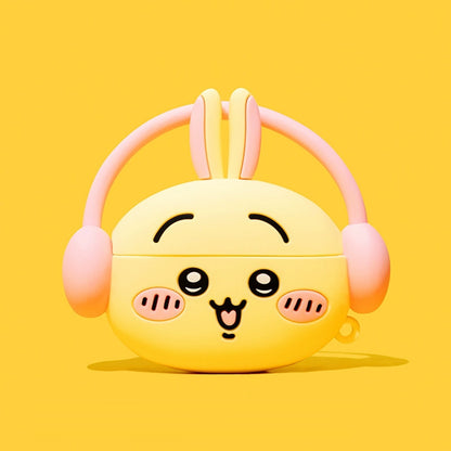 Chiikawa airpod case with pink headphones - ChildAngle Chiikawa AirPods Case