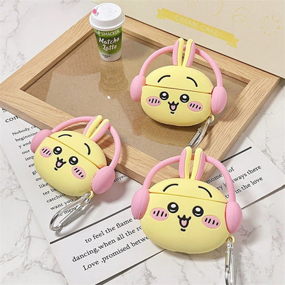 Chiikawa airpod case with pink headphones - ChildAngle Chiikawa AirPods Case