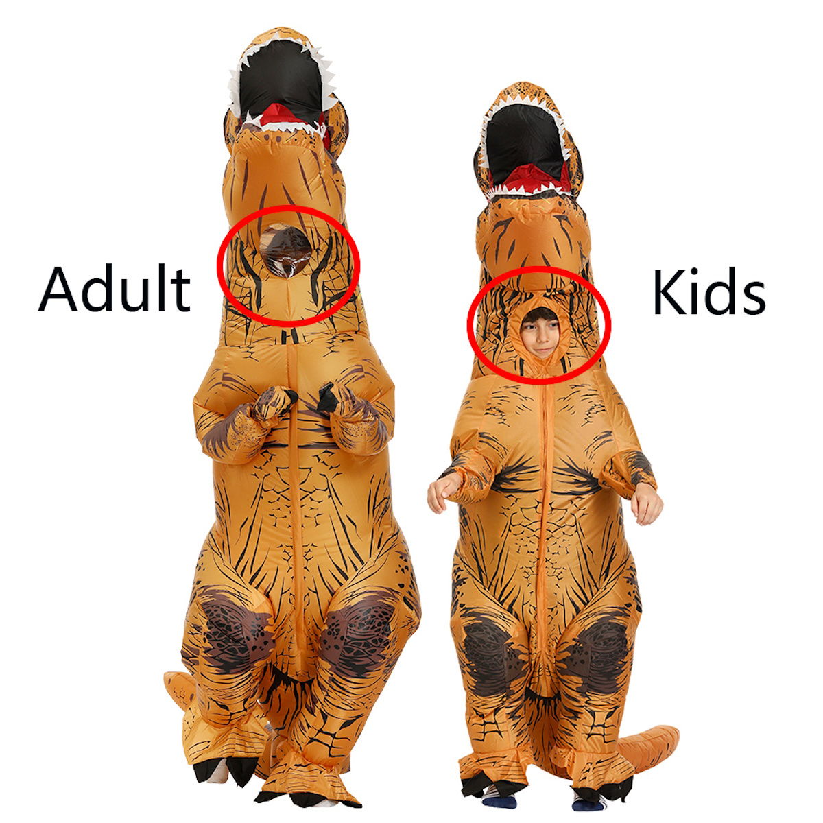 T Rex Costume Kids Inflatable Dinosaur Costume - ChildAngle