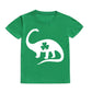 Green Dinosaur Childrens St. Patrick's Day Shirts - ChildAngle